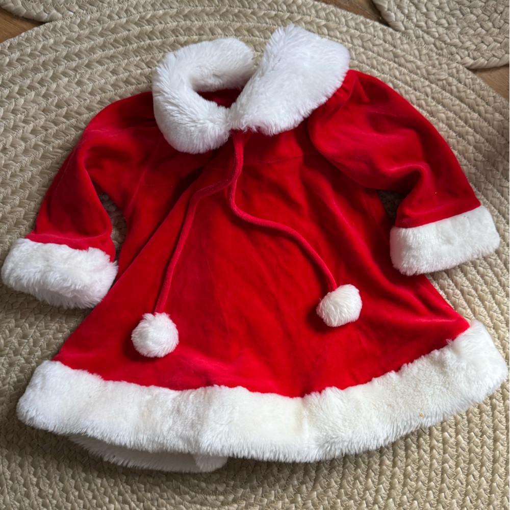 Le Top Red and White Kids Santa Dress